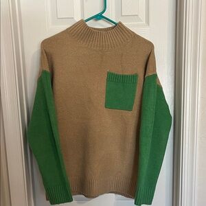 Green and Tan Sweater